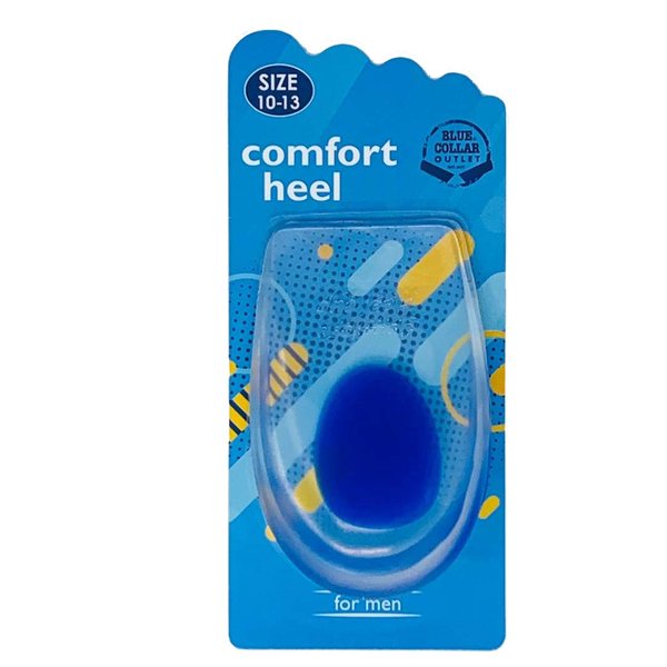 Blue Collar Heel Cushion Cups, Foot Care Pain Relief for Women and Men (US Mens 10 to 13)