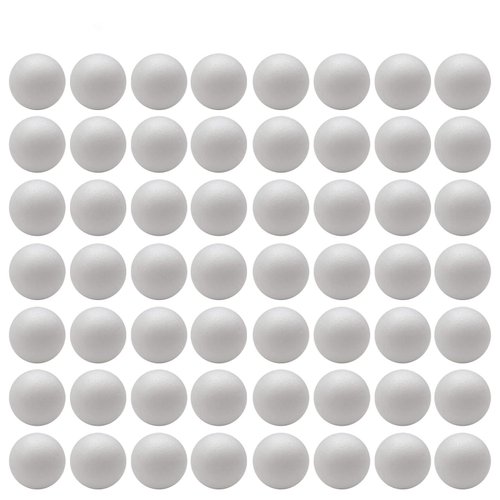 Crafjie Craft Foam Balls 56-Pack 2 Inches in Diamete, Smooth and Durable Foam Balls, for DIY Crafting and Decoration, White