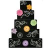 Designer Stencils C480 Five Scroll Cake Stencil Set, Beige/semi-transparent