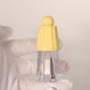 COSIDEA 15pcs 4ml Cute empty lip gloss tubes with wand Yellow big brush head lipgloss tube container for lip oil