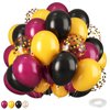 Black Burgundy Yellow Balloon12 Inches Black Burgundy Gold Confetti Balloons for Kids Magical Wizard School Party Birthday Decorations Birthday Balloons Baby Shower Engagement Party Supplies