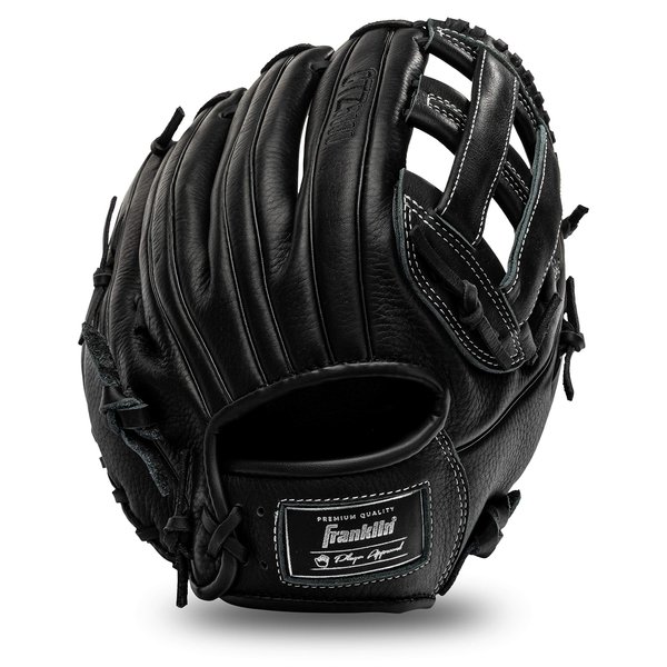 Franklin Sports Baseball Fielding Glove - Men's Adult + Youth Baseball Glove - CTZ5000 Black Infield + Outfield Glove - Right Hand Throw - 12.5" H-Web