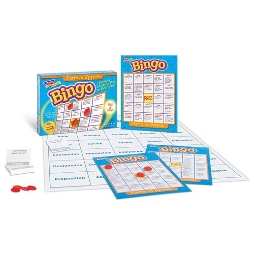 Trend Enterprises: Parts of Speech Bingo Game, Exciting Way for Everyone to Learn, Play 8 Different Ways, Great for Classrooms and at Home, 2 to 36 Players, for Ages 9 and Up