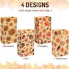 Whaline 48Pcs Thanksgiving Fall Flat Treat Bags Kraft Paper Bags Pumpkins Maple Leaves Sunflowers Nuts Patterned Grocery Bag Small Goodie Bag Candy Gift Bags for Party Favor Supply