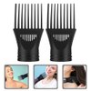 FRCOLOR 2pcs Hair Dryer Comb Universal Blow Dryer Comb Universal Hair Dryer Nozzle Salon Hair Dryer Nozzle Hair Dryer Nozzle Attachment Black Comb Electric Hair Drier Comb Modeling Plastic