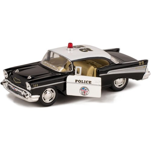 KiNSMART 1957 Bel Air Classic Police Car 5 Inch 1:40 Scale Die Cast Metal Toy Cars
