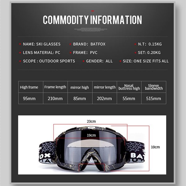 Zsling OTG Ski Goggles - UV Protection Anti Fog Ski/Snowboard Goggles for Men Women Youth Clear Snow Goggles