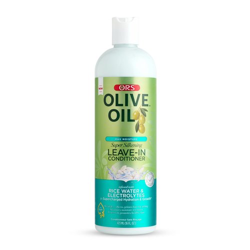 ORS Olive Oil Max Moisture Leave-In Conditioner with Rice Water and Electrolytes for Supercharged Hair Hydration 16.0 Ounce (1)