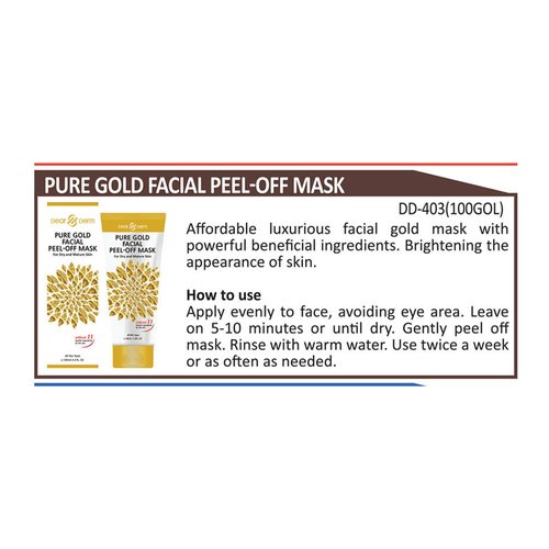 Peel Off Face Mask - Dearderm Pure Gold Facial Peel-off Mask 3.4fl.oz/100ml