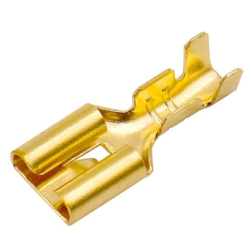 Baomain Female Spade Quick Splice Crimp Terminals 6.3mm Crimp Connector Non Insulated 100 Pcs