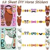 Winrayk 110Pcs Horse Birthday Party Favors Supplies Non-Woven Gift Bags Horse Figurine Make Your Own Stickers Horse Gifts Toys Kids Western Cowboy Cowgirl Animal Horse Birthday Party Supplies Decor