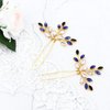 Barode Bride Wedding Hair Pins Blue Crystal Bridal Headpieces Hair Accessories for Women and Girls Pack of 2 (Blue)