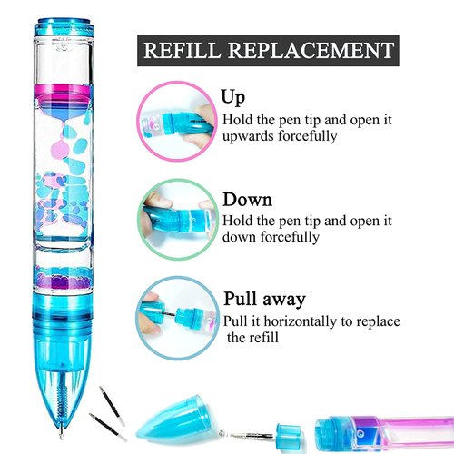 Alinwu Liquid Motion Bubbler Set Sensory Toys for Kids and Adults - Colorful Liquid Motion Timer Pens Fidget Toys，for Stress and Anxiety Relief Office Desk Novelty Toys