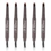 AddFavor Eyebrow Pencil Waterproof Eyebrow Definer Pencil with Brush for Women Makeup, Light Brown Brow Pencil, 5 Count
