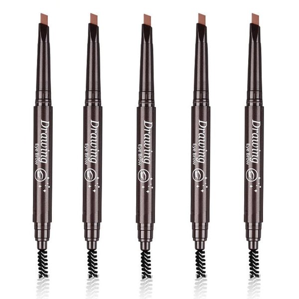 AddFavor Eyebrow Pencil Waterproof Eyebrow Definer Pencil with Brush for Women Makeup, Light Brown Brow Pencil, 5 Count