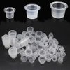 Tattoo Ink Caps - 100Pcs Medium Disposable Plastic Pigment Tattoo Ink Caps Cups for Tattoo Ink, Tattoo Supplies (Medium.13mm—100PCS)…