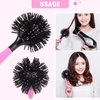 INVODA 3D Round Hair Brushes for Women Blow Drying Detangling Hairbrush 360 Degree Styling Hair Brush for Thick Curly Hair Circle Hair Comb for Wet and Dry Hair (2 PCS)