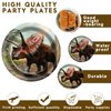 Naozinebi 72PCS Dinosaur Birthday Plates Dinosaur Party Supplies Dino World Tableware Tropical Jungle Plates Disposable Paper Plate Dessert Plates for Boys Girls Kids Baby Shower Favors 6.7 * 6.7inch