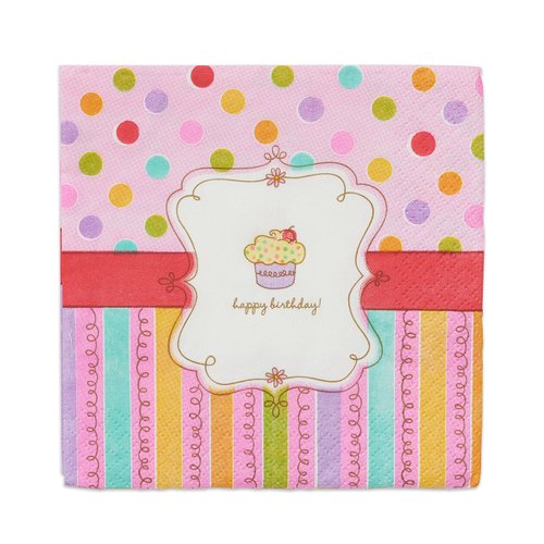 American Greetings Sweet Stuff Party Supplies, Beverage Napkins (16-Count)