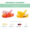 GIIYAA Weekly Pill Organizer (Twice-A-Day), Portable 7 Day Pill Box Case with Stackable AM/PM Compartments for Pills, Vitamin, Fish Oil, Supplements,Rainbow