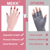 MEKK UV Gloves for Nails, Extra Length UV Light Gloves for Gel Nails UPF99+ UV Gloves Skin Care UV Protection Gloves Professional Manicure Gloves UV Protection UV Nail Gloves (Pink)