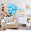 36 Pieces Blue Cloud Latex Balloons Mid Blue with Clouds Matte Balloons 12 Inches Cloud Print Light Blue Balloons for Baby Shower Boys Girls Birthday Party Supplies