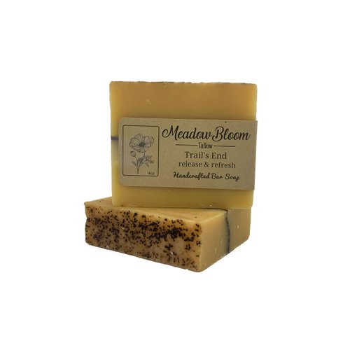 HUNTER CATTLE CO. EST'D 2004 HC Meadow Bloom Tallow Bar Soap - Lemongrass, Coffee & Turmeric 2 Pack - Made with All Natural 100% Grass Fed Tallow Handmade Soap Bar - Great for Face or Body Soap