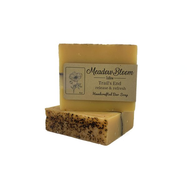 HUNTER CATTLE CO. EST'D 2004 HC Meadow Bloom Tallow Bar Soap - Lemongrass, Coffee & Turmeric 2 Pack - Made with All Natural 100% Grass Fed Tallow Handmade Soap Bar - Great for Face or Body Soap