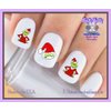 Holiday Christmas - Christmas 802X Grinch #2 Santa Suit Grinch Hat Nail Decals - WaterSlide Nail Art Decals - Salon Quality DIY Manicure Nail Accessories Made in USA