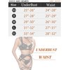 ssyyx Garter Lingerie for Women,Sexy Strappy Lingeries,Matching 4 Piece Lace Lingerie Sets with Underwire Black