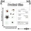 Cerlaza 10 Sheets Glow Spider Web Temporary Tattoos for Halloween Decorations, Fake Small Spider Tattoos for Halloween Party Games Favors Supplies, Halloween Treats for Adults Kids