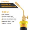 Brass Pencil Flame Propane Torch Head, Gas Welding Torch Head with Upgraded Full Brass Version, Fuel by MAPP MAP Pro Propane CGA600 Cylinder Bottle, Flame Control Vavle Portable Size