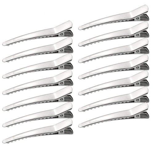 50 Pack 2.36 inches Hair Clips, Marrywindix Silver Metal Alligator Hair Pins Teeth Bows Hair Clips Hairdressing Salon Hair Grip DIY Accessories Hairpins for Women, Girls and Hairdresser Sliver
