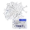 3-1/4 Inch Golf Tees Plastic Performance Series Low Resistance Tee White, Mixed Pack of 40 in Bulk 4 Prongs Golf Tees Improve Swing Accuracy and Distance,10 Short Tees