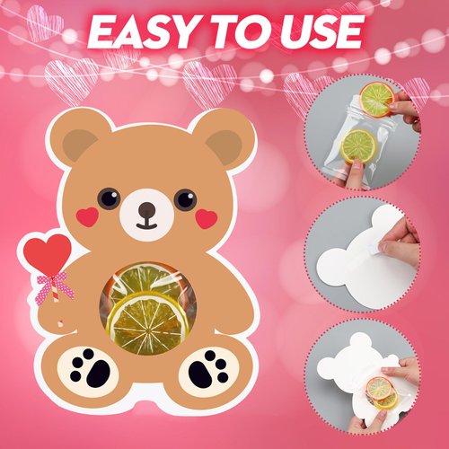 Jetec 80 Pack Valentine's Day Gift Cards Valentine Bear Exchange Cards Funny Valentines Day Greeting Cards for Party Favor Supplies