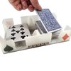 Busting with Pips Playing Card Tray - Sides Have a Heart, Club, Diamond, Spade Pattern - Plastic Caddy for Card Games Like Canasta, Rummy, UNO (Crystal)
