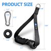 HXD-ERGO Ergonomic Exercise Handles for Cable Machine Attachments, Resistance Bands - Gym Handles for Yoga, Pilates, Strength Training Workout (Black/Grey/Blue)