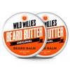 Wild Willies Beard Butter Leave-In Conditioner - Organic Beard Balm for Fast Beard Growth, Beard Care Softener - Beard Cream for Men to Remove Itch & Dandruff, Restores Moisture - 2 Oz (Pack of 2)