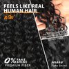 Limerence Long Curly Wig for Black Women Natural Black Curly Wig with Bangs，Curly Wigs with Bangs for Women 20 inch for Daily Use