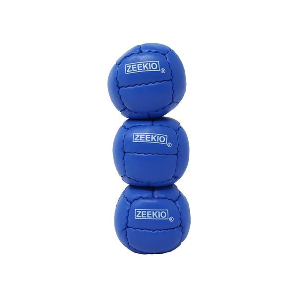 Zeekio Galaxy Juggling Balls - Premium 12 Panel Genuine Leather Balls - 130g - 67mm - Pack of 3 (Blue)