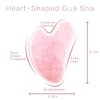 Contrybox Gua Sha Facial Tools, Rose Quartz Guasha Tool for Face & Eye Gua Sha Stone for Puffiness Reducing & Jawline Sculpting Face Stone Gua Sha Tools for Skin Care Woman GuaSha Stone Tool, Pink