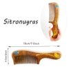 Sitronugras Wooden Comb,Handmade Comb, Fine Teeth Sandalwood Comb for Wavy,Straight hair, No Static Reduce Tangle Combs for Men Women,Wooden Hair Comb with Handle with free storage pouch