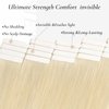 Hyssiet Tape In Hair Extensions Real Human Hair Silky Straight Invisible 22 Inch Platinum Blonde 20Pcs 50G Tape Cabello Humano Extensiones