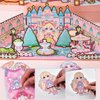 BROVITI DIY Fun 3D Princess Castle Scenes Paper Activities Art Craft Make Your Own Princess Dress-Up Sticker Craft Supplies for Relief Stress Pass The Time for Anyone Who Loves Creative Play