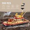 City Jaws Fishing Boat Block kit, Suitable for Lovers of Ocean Exploration and Sea Fishing as an Ornament - Marine Toys Designed for Children and Adults Aged 6+ (592 PCS Compatible with Lego.…