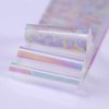 WOKOTO 10 Rolls White Pearl Color Holographic Nail Art Foil Transfer Roll Set Mix-Pattern Stickers Nails Transfer Decals Wraps Kit(1.0inchs*39.4inchs / 2.5cm*100cm)