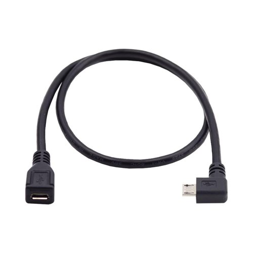 chenyang Micro USB Cable Micro USB 2.0 Male to Female 90 Degree Right Angled Data Extension Cable 0.5M