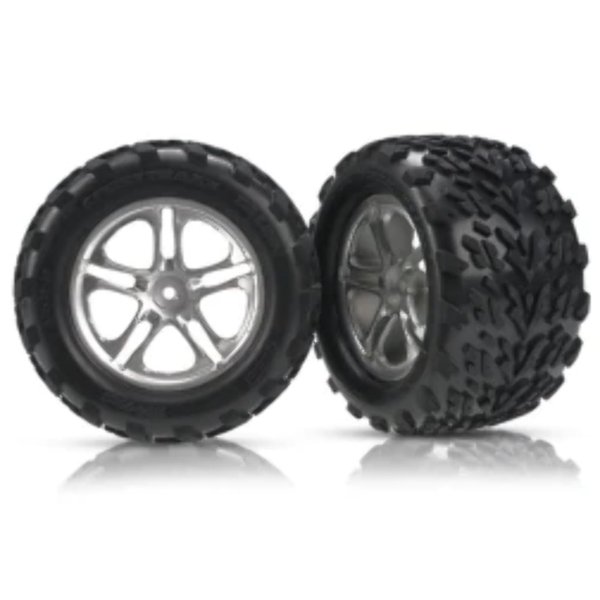 Traxxas 5174A Talon Tires Assembled on 5 Spoke Wheels, Monster Truck, 7-Pack