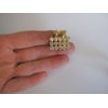 Generic Small mini gold square shaped metal hair claw clip with crystals (Primary color: Clear), 1 Count (Pack of 1)