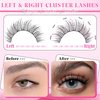 Natural Lash Clusters Wispy DIY Eyelash Clusters 120 pcs Cluster Lash Extensions C Curl Individual Lashes 10-16mm Mix Length Natural Look Lashes Clusters